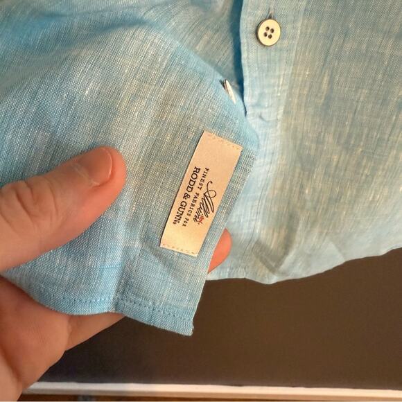 Rodd & Gunn NWOT Ellerslie Short Sleeve Linen Button-Up Shirt Size XL - Picture 5 of 6